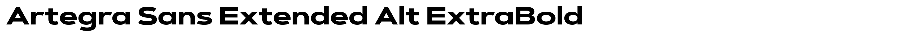 Artegra Sans Extended Alt ExtraBold